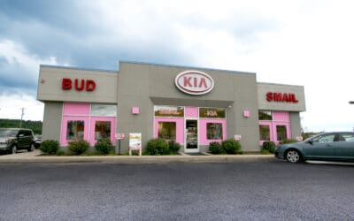 Smail Auto Group Turns Buildings Pink